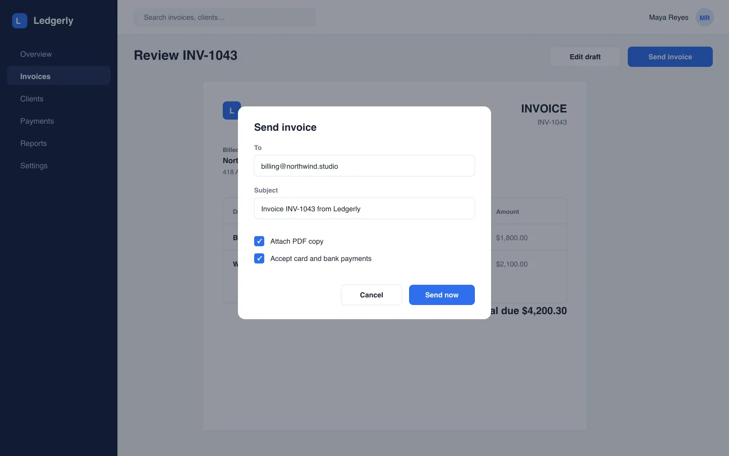 Send it with online payment